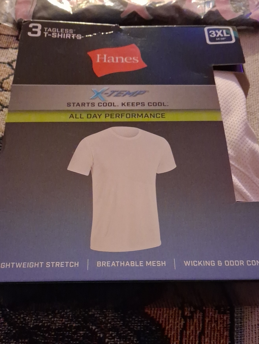 Hanes White Men’s Short Sleeve X-Temp Performance Tee - 3XL